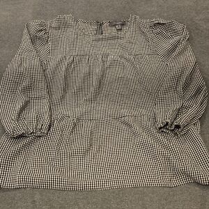 Primark Black and White Puff Sleeve Blouse